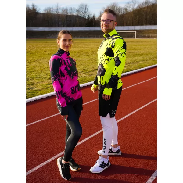  Herren Sport Sweatshirt Premium Plus ALTISPORT VOJ/ALM076MI04 FLUO-GELB 
