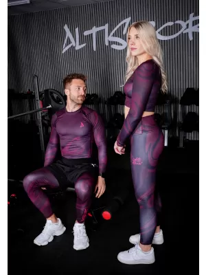 Herrensport -Leggings langer Prämie ALTISPORT VOJ/ALM072LEG01 WEINRÖTET