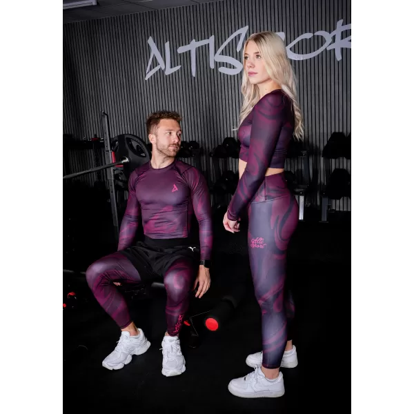  Herrensport -Leggings langer Prämie ALTISPORT VOJ/ALM072LEG01 WEINRÖTET 