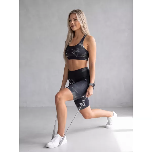  Frauen -Leggings über den Knien Premium ALTISPORT VOJ/ALW083LEG02 SCHWARZ UND WEIß 