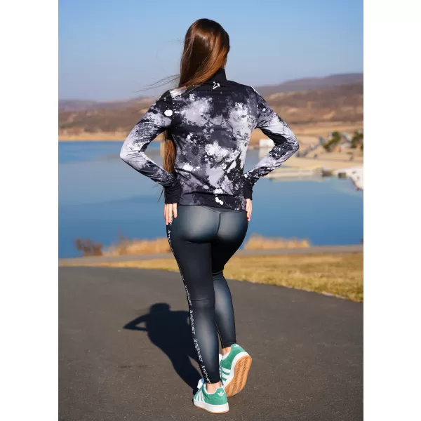  Frauen Sport Sweatshirt Premium Plus ALTISPORT VOJ/ALW055MI04 SCHWARZ UND WEIß 