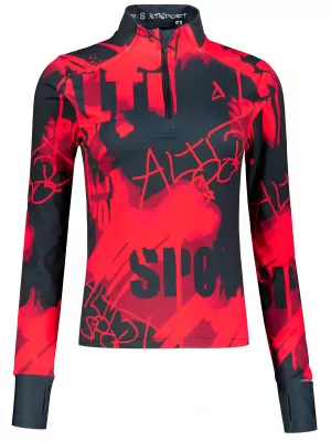 Frauen Sport Sweatshirt Premium Plus ALTISPORT VOJ/ALW076MI04 ROT/SCHWARZ
