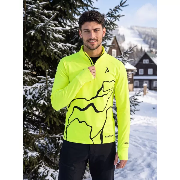  Herren Sport Sweatshirt Premium Plus ALTISPORT VOJ/ALM073MI04 FLUO-GELB 