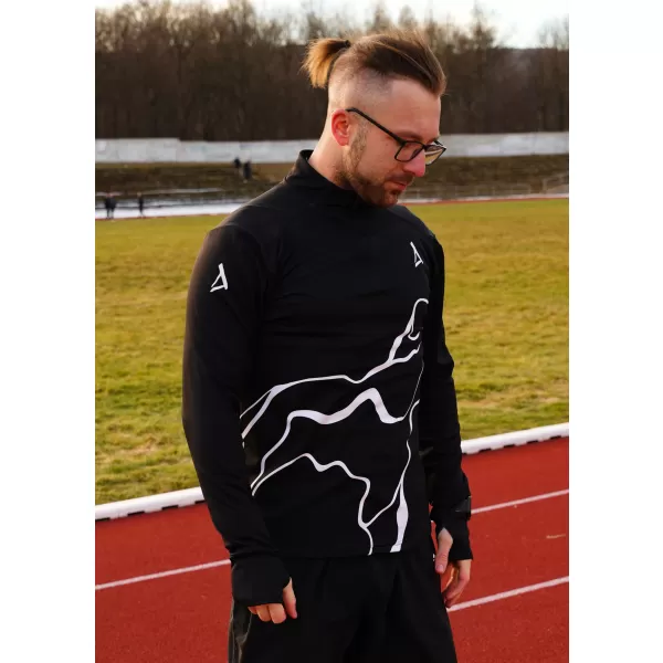  Herren Sport Sweatshirt Premium Plus ALTISPORT VOJ/ALM073MI04 SCHWARZ 