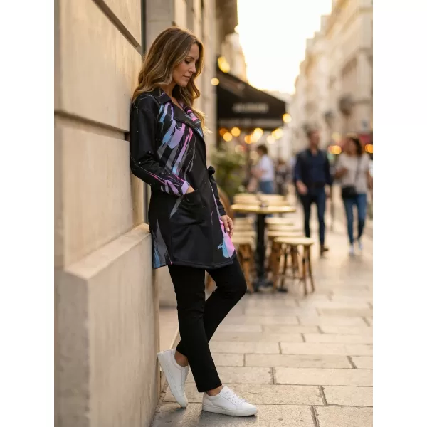  Frauen -Sweatshirt -Premium -Tasche für Frauen ALTISPORT VOJ/ALW074MI05 SCHWARZ -PINK 