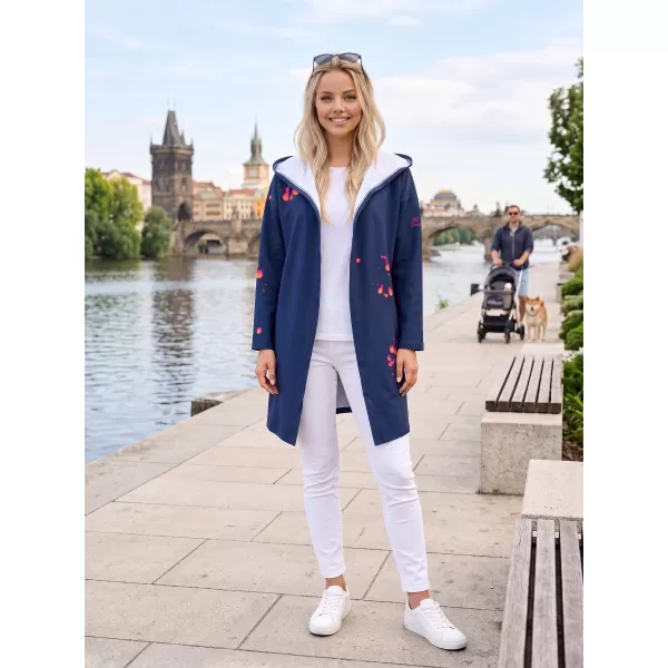  Damen -Strickjacke Premium ALTISPORT VOJ/ALW077MI07 DUNKELBLAU-ORANGE 