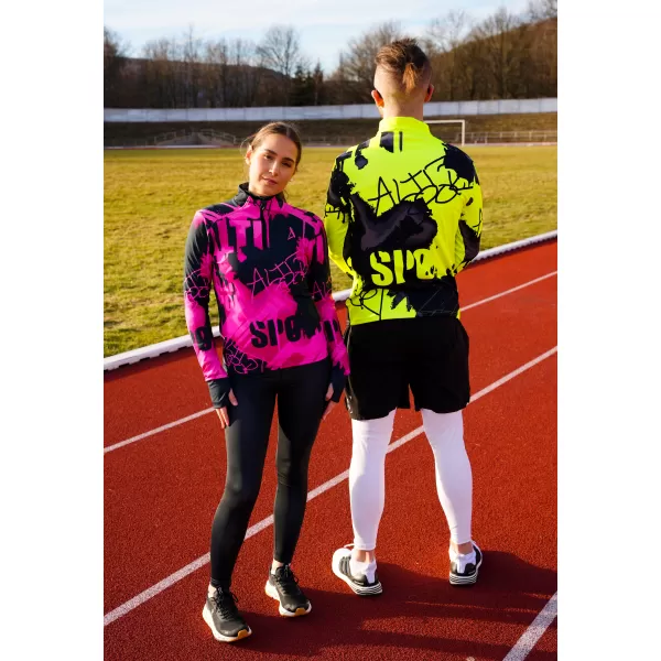  Herren Sport Sweatshirt Premium Plus ALTISPORT VOJ/ALM076MI04 FLUO-GELB 