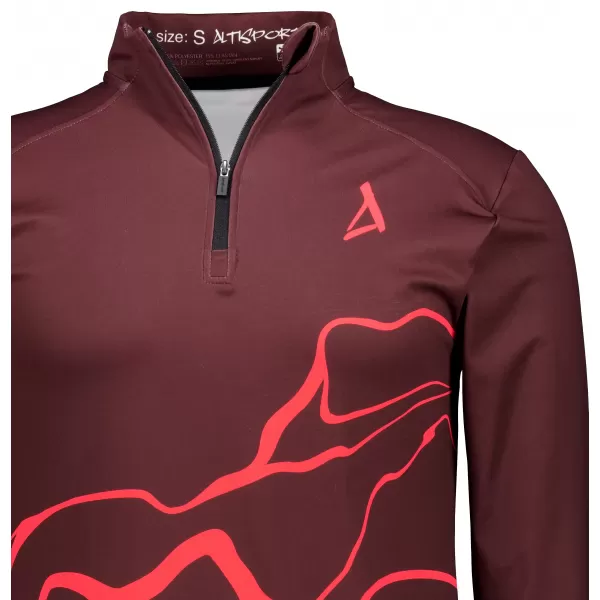  Herren Sport Sweatshirt Premium Plus ALTISPORT VOJ/ALM073MI04 WEINRÖTET 