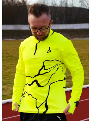 Herren Sport Sweatshirt Premium Plus ALTISPORT VOJ/ALM073MI04 FLUO-GELB