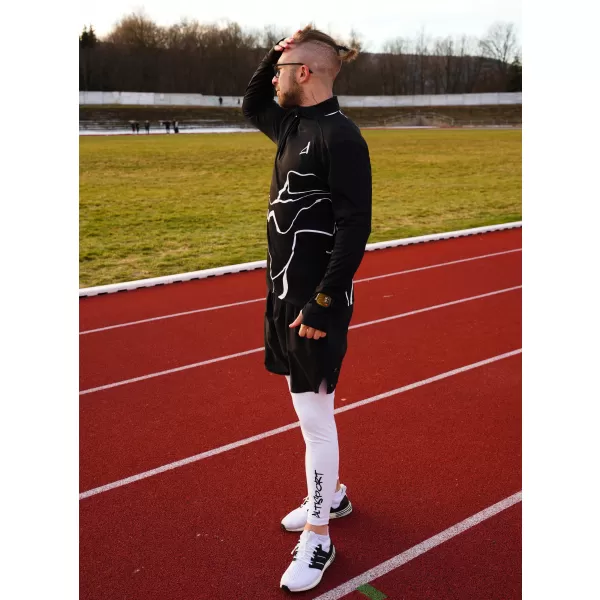  Herren Sport Sweatshirt Premium Plus ALTISPORT VOJ/ALM073MI04 SCHWARZ 