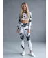 Lange Leggings für Frauen Premium ALTISPORT VOJ/ALW066LEG01 WEIß -UND -SCHWARZ