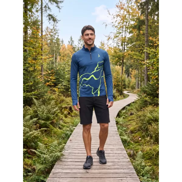  Herren Sport Sweatshirt Premium Plus ALTISPORT VOJ/ALM073MI04 MARINE-FLUO GELB 