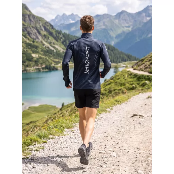  Herren Sport Sweatshirt Premium Plus ALTISPORT VOJ/ALM072MI04 SCHWARZ 