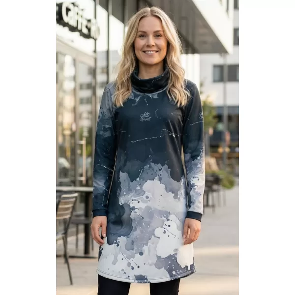  Damen erweitertes Premium -Sweatshirt ALTISPORT VOJ/ALW089MI06 SCHWARZ 