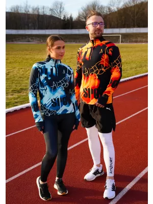 Herren Sport Sweatshirt Premium Plus ALTISPORT VOJ/ALM076MI04 ORANGE/SCHWARZ