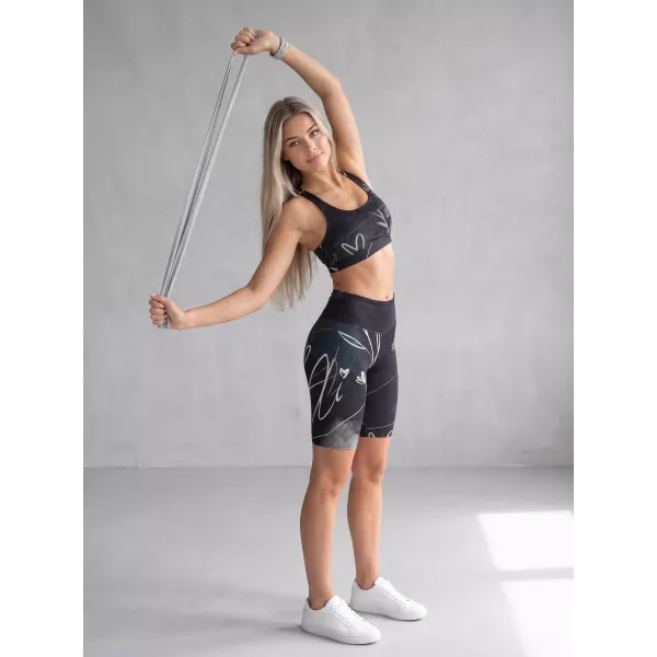  Frauen -Leggings über den Knien Premium ALTISPORT VOJ/ALW083LEG02 SCHWARZ UND WEIß 