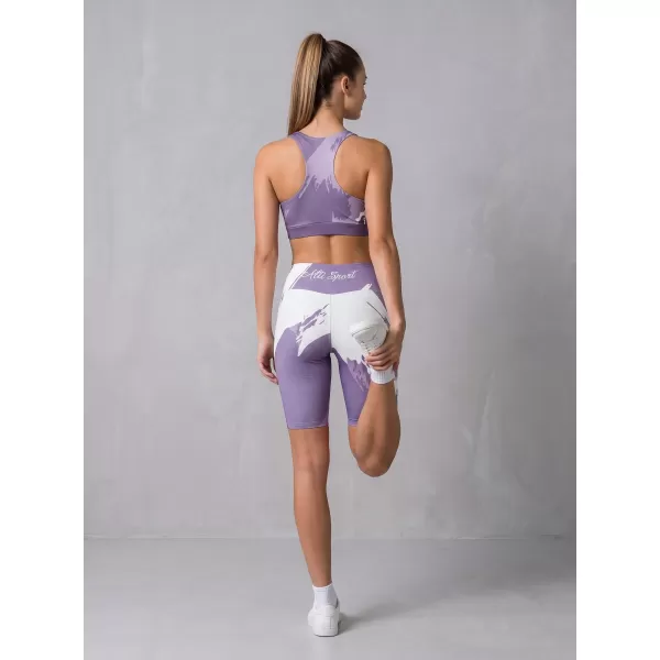  Frauen -Leggings über den Knien Premium ALTISPORT VOJ/ALW081LEG02 LILA 