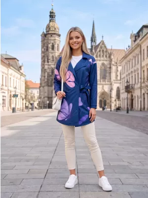 Frauen -Sweatshirt -Premium -Tasche für Frauen ALTISPORT VOJ/ALW086MI05 DUNKELBLAU-VIOLETT