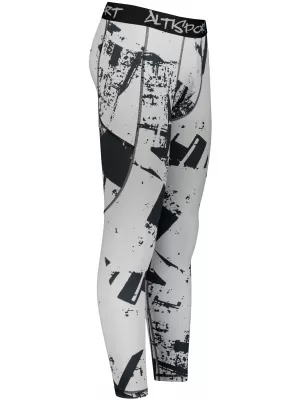 Herrensport -Leggings langer Prämie ALTISPORT VOJ/ALM079LEG01 SCHWARZ -GRAY