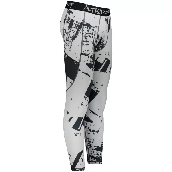  Herrensport -Leggings langer Prämie ALTISPORT VOJ/ALM079LEG01 SCHWARZ -GRAY 