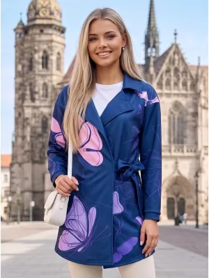 Frauen -Sweatshirt -Premium -Tasche für Frauen ALTISPORT VOJ/ALW086MI05 DUNKELBLAU-VIOLETT