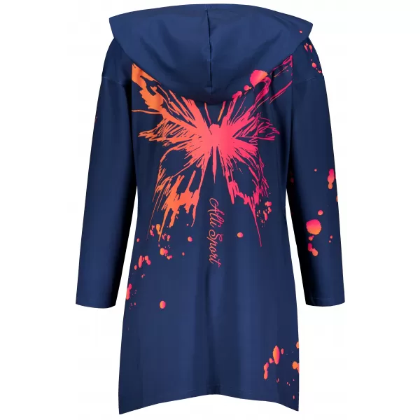  Damen -Strickjacke Premium ALTISPORT VOJ/ALW077MI07 DUNKELBLAU-ORANGE 