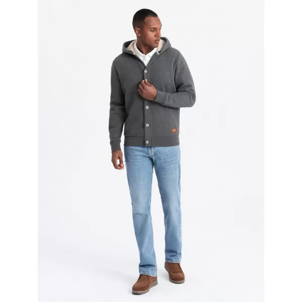  Herren -Sweatshirt OMBRE OM-SSZP-0186 GRAPHIT MELANGE 