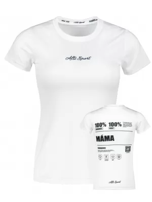 Frauenfunktional T -Shirt Premium ALTISPORT MÁMA VOJ/ALW092TR01 WEIß