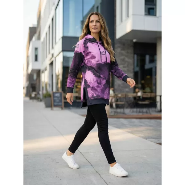  Funktionaler erweiterter Sweatshirt -Prämie von Frauen ALTISPORT VOJ/ALW093MI03 LILA/SCHWARZ 