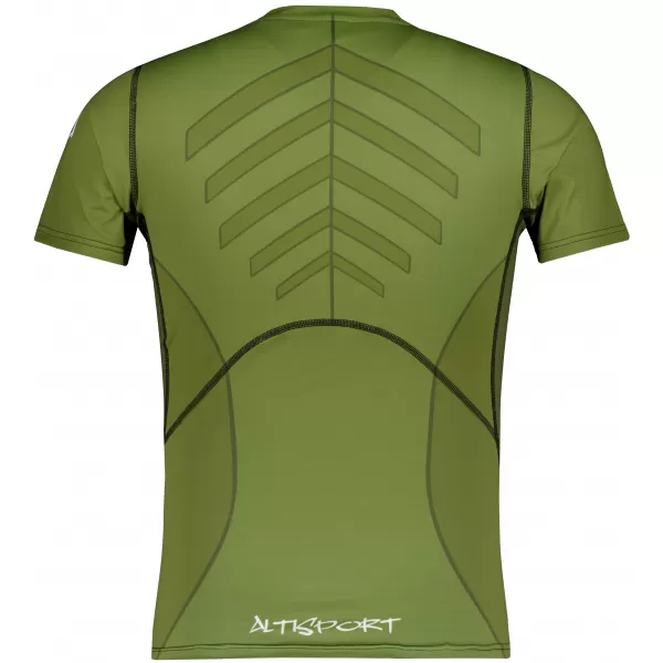  Funktionelle Komprimierung t -Shirt von Männern mit kurzer Ärmelnprämie ALTISPORT VOJ/ALM095TR04 GRÜN 