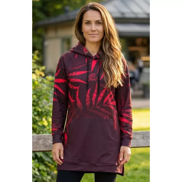  Funktionaler erweiterter Sweatshirt -Prämie von Frauen ALTISPORT VOJ/ALW094MI03 WEIN/ROT 