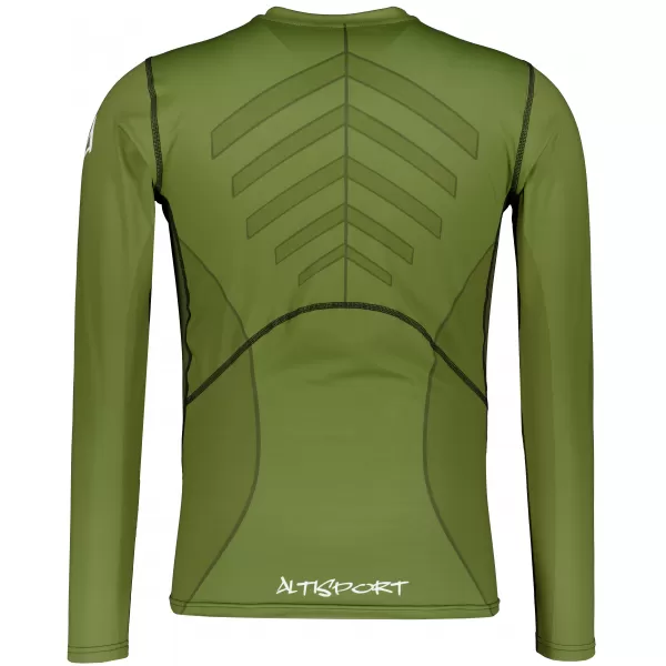  Funktionelle Kompression t -Shirt von Männern mit langarmiger Prämie ALTISPORT VOJ/ALM095TR03 GRÜN 