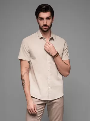 Hemd OMBRE OM-SHSS-0168 BEIGE