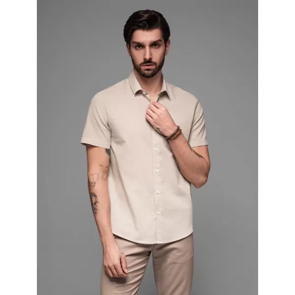  Hemd OMBRE OM-SHSS-0168 BEIGE 