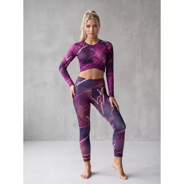  Funktionaler Ernteoberteil der Frauen mit langen Ärmeln Premium ALTISPORT VOJ/ALW082TR04 LILA 