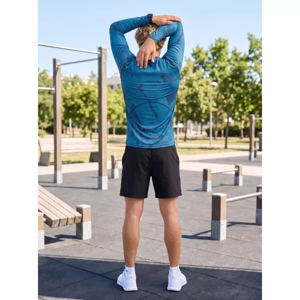  Funktionelle Kompression t -Shirt von Männern mit langarmiger Prämie ALTISPORT VOJ/ALM079TR03 BLAU 