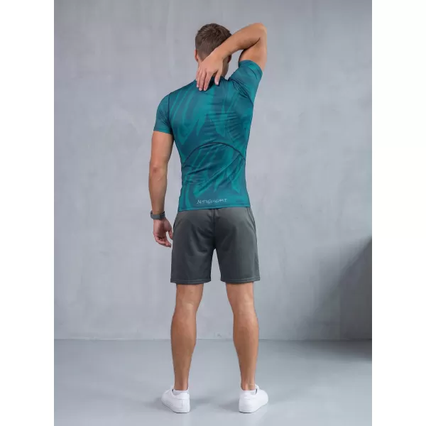  Funktionelle Komprimierung t -Shirt von Männern mit kurzer Ärmelnprämie ALTISPORT VOJ/ALM072TR04 KEROSIN 