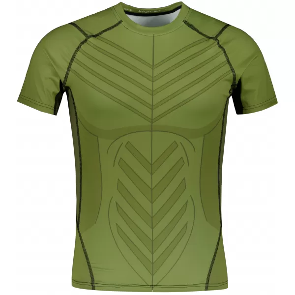  Funktionelle Komprimierung t -Shirt von Männern mit kurzer Ärmelnprämie ALTISPORT VOJ/ALM095TR04 GRÜN 