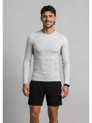 Funktionelle Kompression t -Shirt von Männern mit langarmiger Prämie ALTISPORT VOJ/ALM095TR03 GRAU