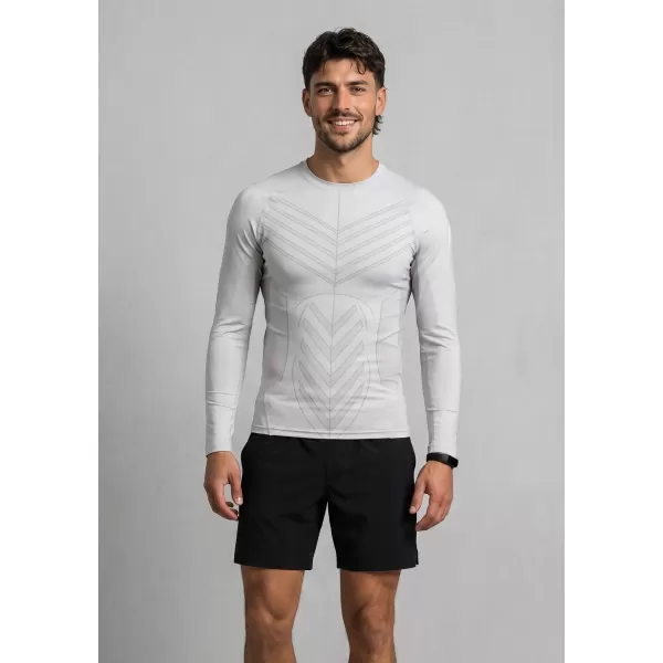  Funktionelle Kompression t -Shirt von Männern mit langarmiger Prämie ALTISPORT VOJ/ALM095TR03 GRAU 