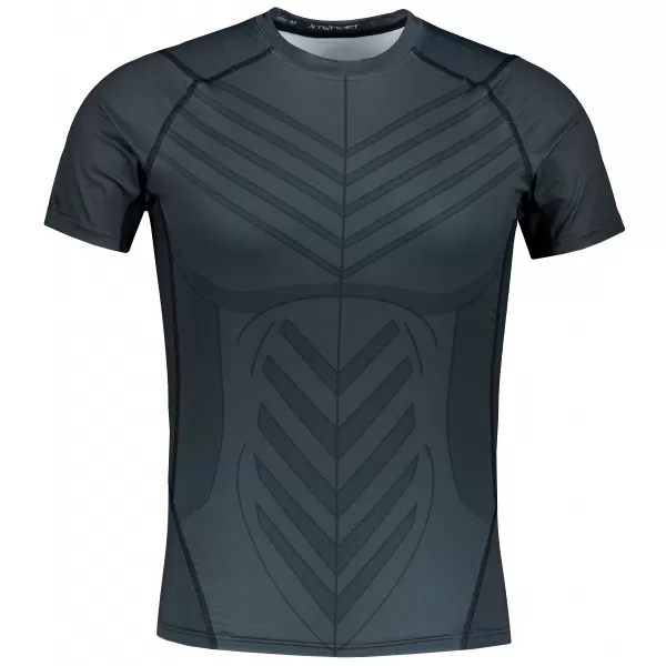  Funktionelle Komprimierung t -Shirt von Männern mit kurzer Ärmelnprämie ALTISPORT VOJ/ALM095TR04 SCHWARZ 