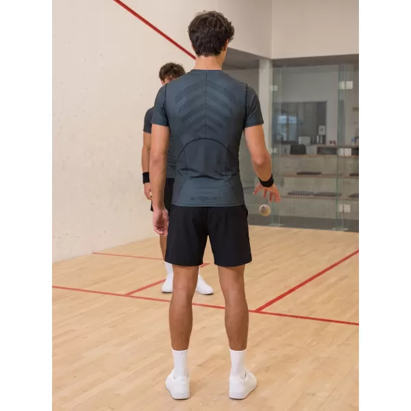  Funktionelle Komprimierung t -Shirt von Männern mit kurzer Ärmelnprämie ALTISPORT VOJ/ALM095TR04 SCHWARZ 