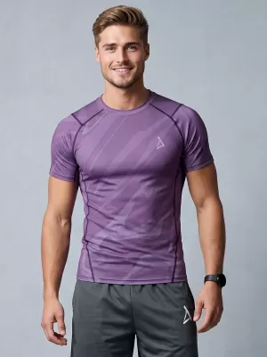 Funktionelle Komprimierung t -Shirt von Männern mit kurzer Ärmelnprämie ALTISPORT VOJ/ALM072TR04 LILA