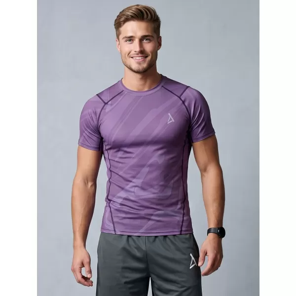  Funktionelle Komprimierung t -Shirt von Männern mit kurzer Ärmelnprämie ALTISPORT VOJ/ALM072TR04 LILA 