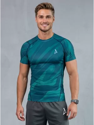 Funktionelle Komprimierung t -Shirt von Männern mit kurzer Ärmelnprämie ALTISPORT VOJ/ALM072TR04 KEROSIN