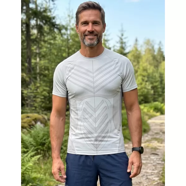  Funktionelle Komprimierung t -Shirt von Männern mit kurzer Ärmelnprämie ALTISPORT VOJ/ALM095TR04 GRAU 