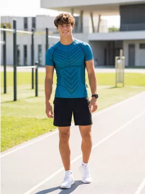 Funktionelle Komprimierung t -Shirt von Männern mit kurzer Ärmelnprämie ALTISPORT VOJ/ALM095TR04 KEROSIN