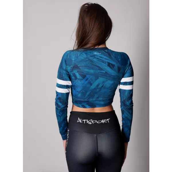  Funktionaler Ernteoberteil der Frauen mit langen Ärmeln Premium ALTISPORT VOJ/ALW096TR04 KEROSIN 