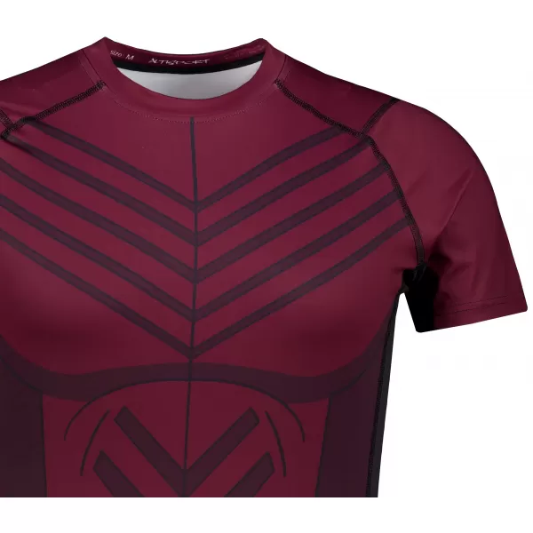  Funktionelle Komprimierung t -Shirt von Männern mit kurzer Ärmelnprämie ALTISPORT VOJ/ALM095TR04 WEINRÖTET 