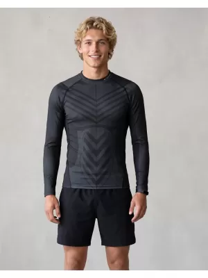 Funktionelle Kompression t -Shirt von Männern mit langarmiger Prämie ALTISPORT VOJ/ALM095TR03 SCHWARZ